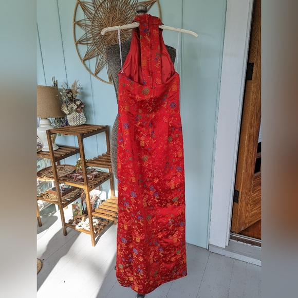 Vintage Red Cheongsam Dress - Picture 5 of 10